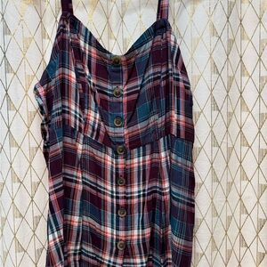 Torrid Plaid Button-Down Tank